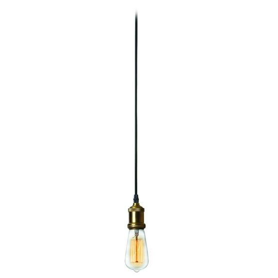 Dainolite - Vintage - One Light Pendant-Antique Brass/Vintage Steel Finish