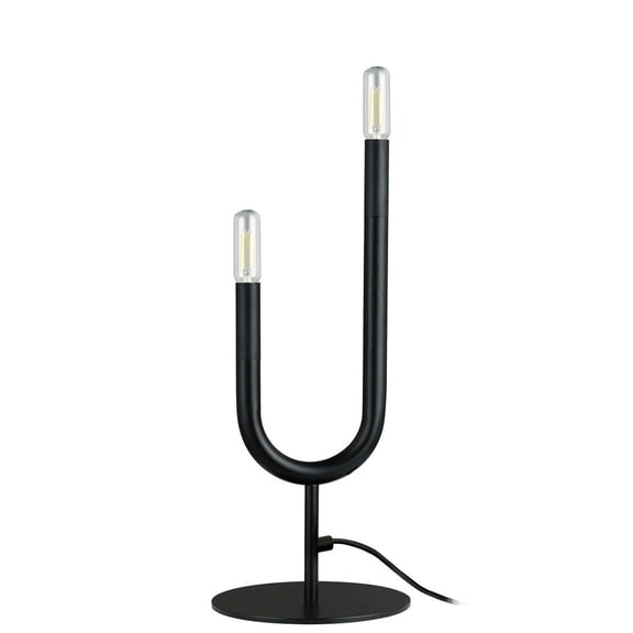 Dainolite WAN-172T-MB Incandescent Table Lamp with Two Light, Matte Black