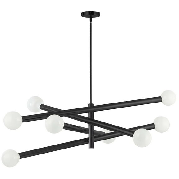 Dainolite 8 Light Incandescent Chandelier Matte Black