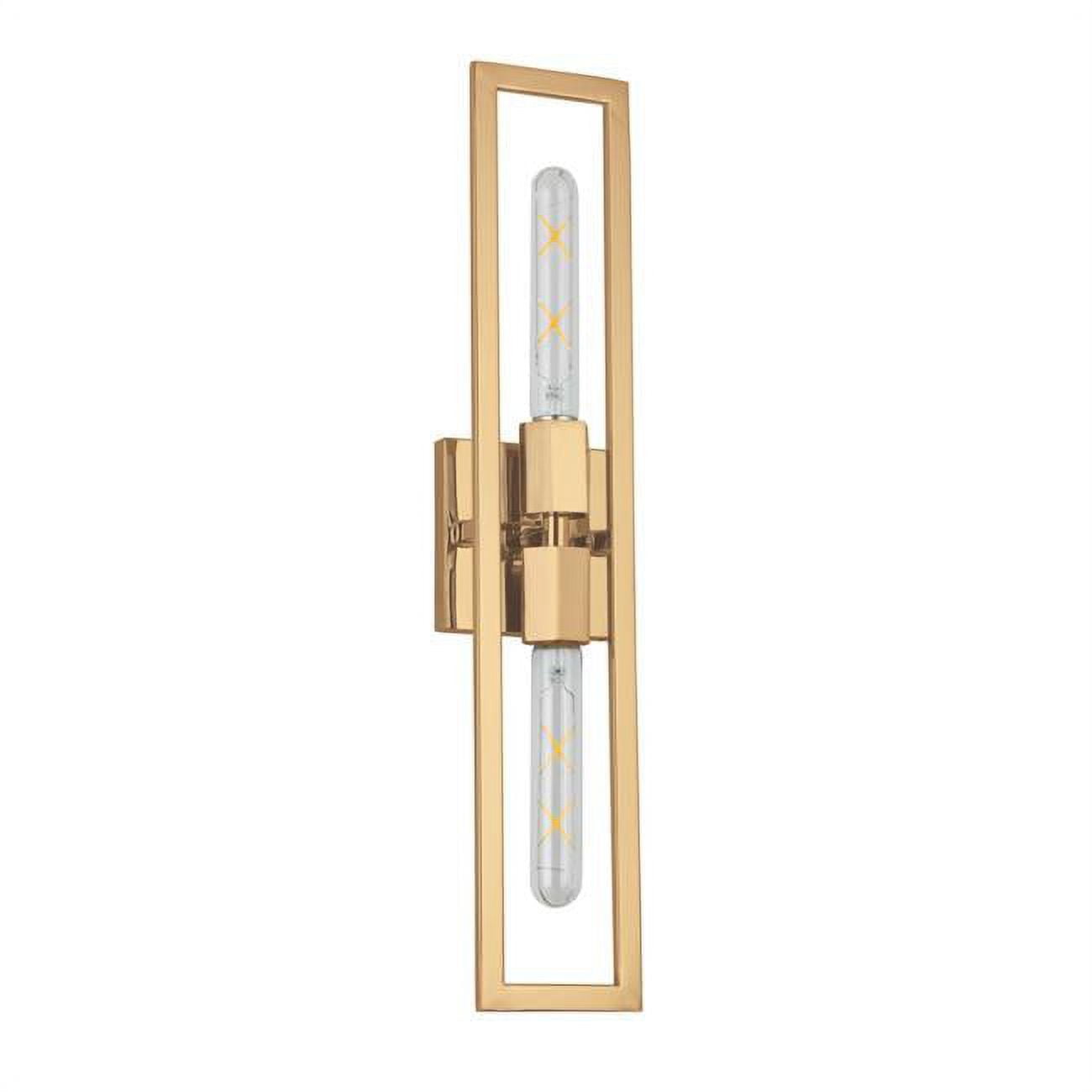 Aged Brass 22" Modern Dimmable Wall Sconce