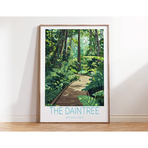 Daintree Australia Tropical Rainforest Wall Art, Unframed Paper Print Size 8x12