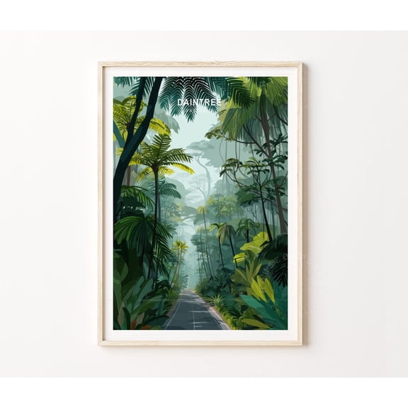 Daintree Rainforest Australia Tropical Nature Landscape Art, Unframed Paper Poster 16x20in