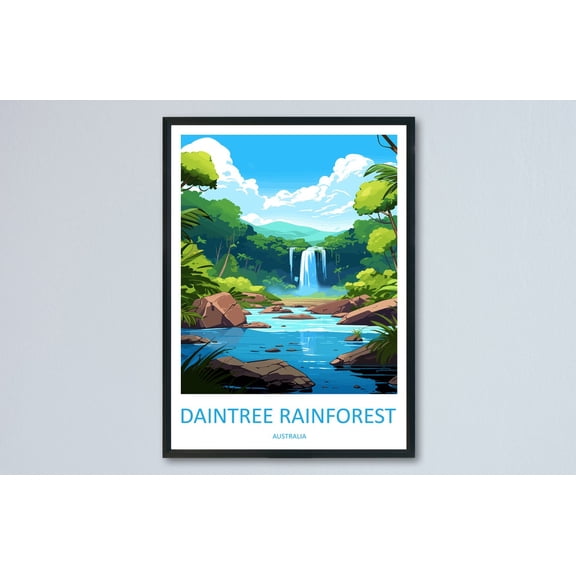 Daintree Rainforest Scenic National Park Landscape Australia Home Wall Decor Unframed Paper Print