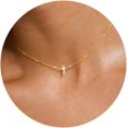 thumbnail image 1 of Dainty 14k Gold Plated Cross Necklace for Women - Perfect Gift for Mother's Day, Valentine's Day, and more!, 1 of 7