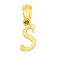 thumbnail image 1 of Golden Fire Solid 14k Gold S Initial Pendant - Personalized Jewelry for Women, 1 of 5