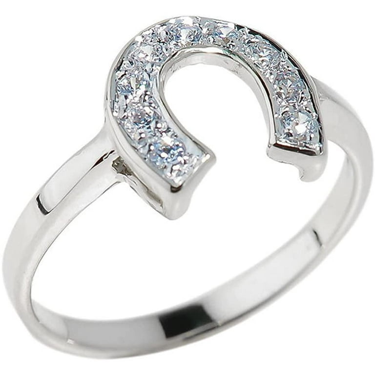 Ladies horseshoe ring clearance