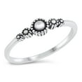 thumbnail image 1 of Dainty Bali Flower Ring 5 Flower .925 Sterling Silver Band Jewelry Female Male Unisex Size 5, 1 of 4