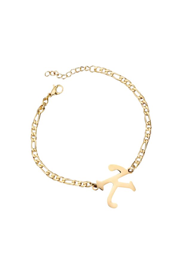 Dainty Bracelets for Women Personalized Initial Bracelet Gold Plated Titanium Steel Letter Bracelet Dainty Titanium Steel Bracelet Delicate Disc Name Bracelet for Women Girls