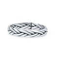 thumbnail image 1 of Dainty Braided Celtic Weave Rope Knot Handmade Ring Band 925 Sterling Silver Size 10, 1 of 5