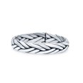 thumbnail image 1 of Dainty Braided Celtic Weave Rope Knot Handmade Ring Band 925 Sterling Silver Size 4, 1 of 5