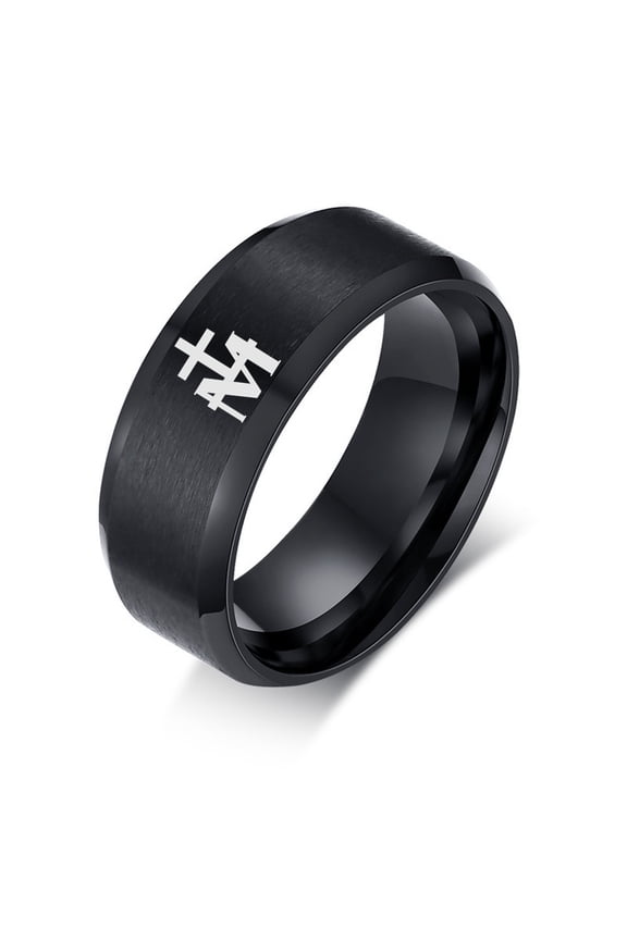 Dainty Christ Mother of God Virgin Maria Ring, Catholic Cross Mary Protection Symbolic Finger Band, Lady of Grace Religious Blessing Ring for Men Women, Size 12