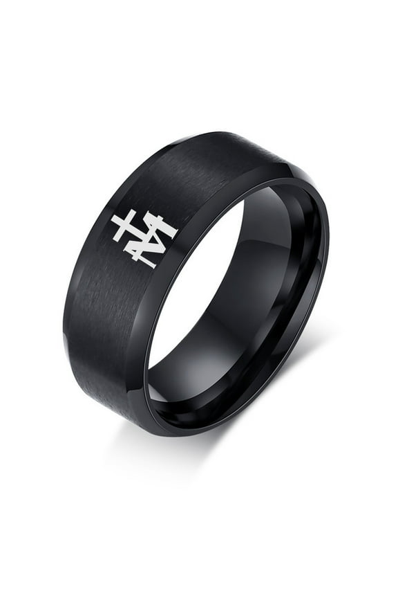 Dainty Christ Mother of God Virgin Maria Ring, Catholic Cross Mary Protection Symbolic Finger Band, Lady of Grace Religious Blessing Ring for Men Women, Size 6