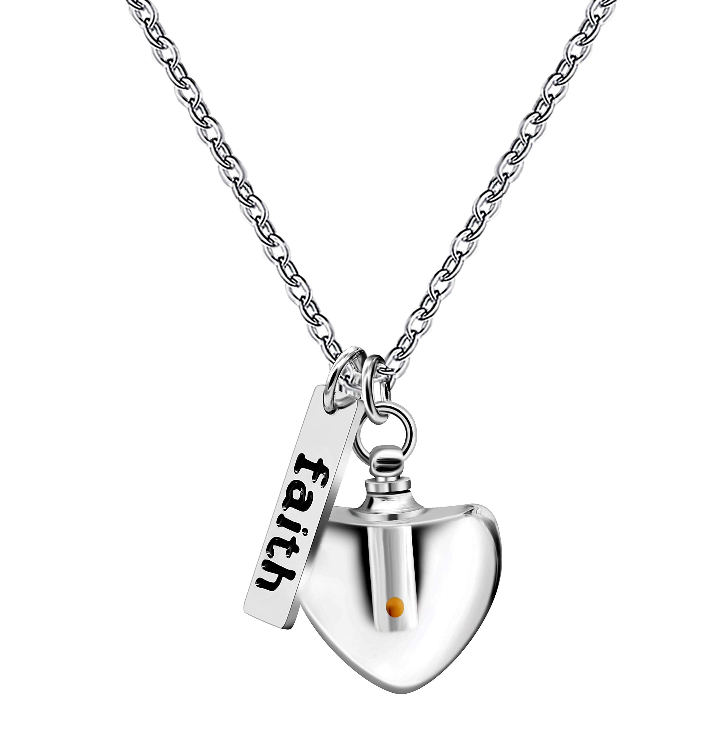 Stainless steel cheap faith necklace