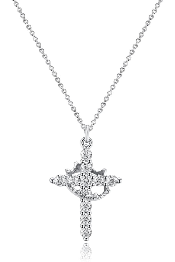 Dainty Cross Necklace For Women, Dainty 14K Gold Filled/Silver Cross Necklaces Simple Layered Small Cross Choker Necklace Thin Chain Necklaces Aesthetic Jewelry For Women Gift[o193]