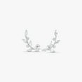 thumbnail image 1 of Dainty Crystal 3A CZ  Leaf Flat Back Piercing Earring-Right Ear, 1 of 8