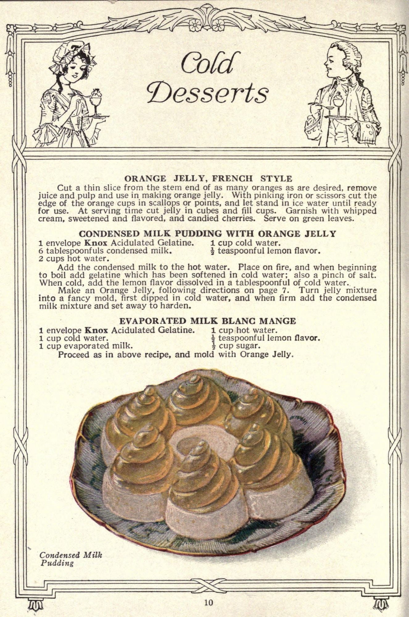 Dainty Deserts for Dainty People c1915 Condensed Milk Pudding Canvas Art -  (24 x 36)