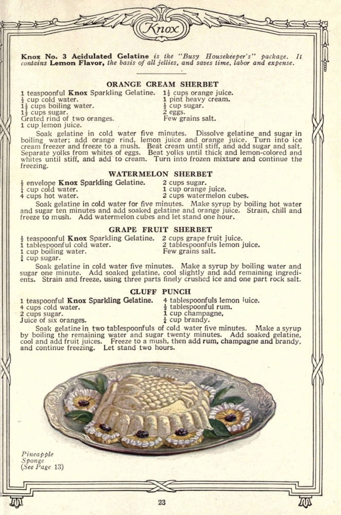 Dainty Deserts for Dainty People c1915 Pineapple Sponge Canvas Art - (24 x 36)