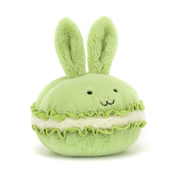 Dainty Dessert Bunny Macaron Plush - Pastel Stuffed Animal Collectible, Cuddly Plushie Gift, Adorable Dessert-Themed Sensory Toy, Soft Luxury Decorative Plush Dainty Dessert Bunny Macaron