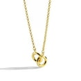 Dainty Double Circle Interlock Pendant Necklace For Women | Gold Plated ...