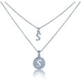 thumbnail image 1 of Dainty Double Initial Necklace with Adjustable Chain and Extender, 1 of 5