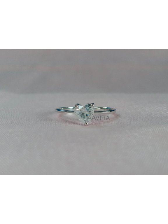 Dainty Enamel Engrave Stacking Ring, Minimalist Heart Signet Wedding Band, Personalized Initial Ring