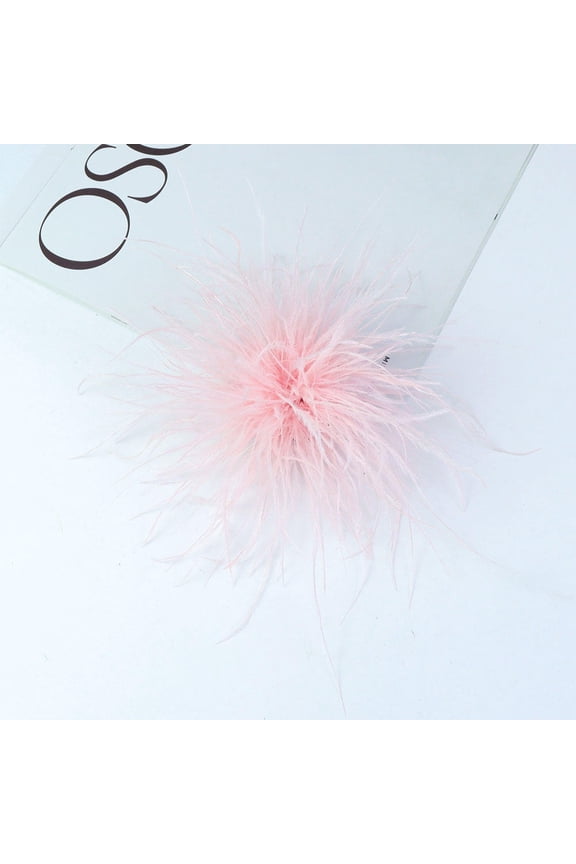 Dainty Feather Flower Large Brooch Pin for Women Men Elegant Oversized Floral Lapel Pins Shawl Dress Suit Clothes Accessories Wedding Party Dance Banquet Fashion Jewelry 15 cm/6 inch