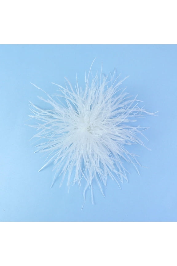 Dainty Feather Flower Large Brooch Pin for Women Men Elegant Oversized Floral Lapel Pins Shawl Dress Suit Clothes Accessories Wedding Party Dance Banquet Fashion Jewelry 15 cm/6 inch