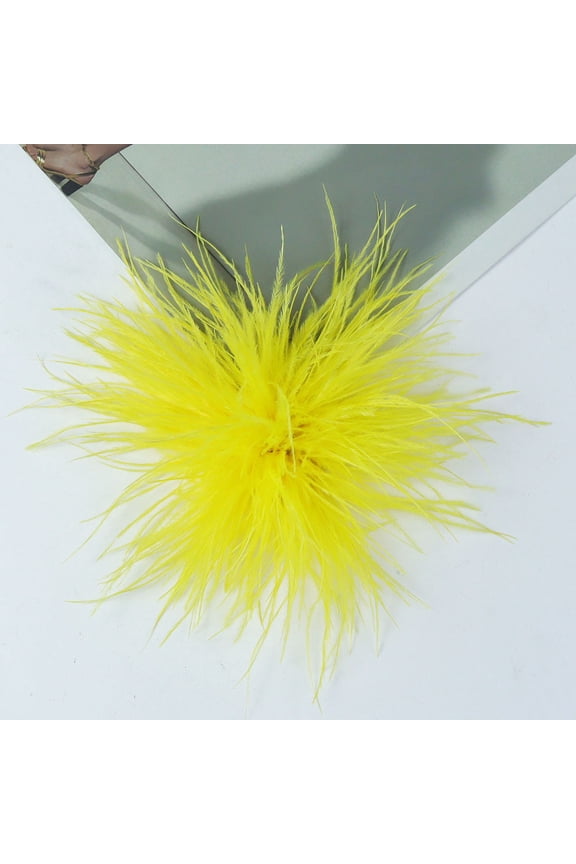 Dainty Feather Flower Large Brooch Pin for Women Men Elegant Oversized Floral Lapel Pins Shawl Dress Suit Clothes Accessories Wedding Party Dance Banquet Fashion Jewelry 15 cm/6 inch