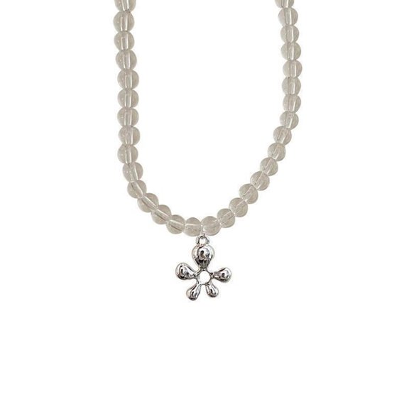 Dainty Floral Crystal Jewelry for Everyday Wear Layering Necklace Gift