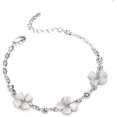 thumbnail image 1 of Dainty Four Leaf Clover Bracelet for Women Lucky Link Shamrock Bracelets Cute Cat Eye Crystal Student Best Friend Christmas Birthday Gifts St.Patrick's Day Holiday Accessories Jewelry, 1 of 12