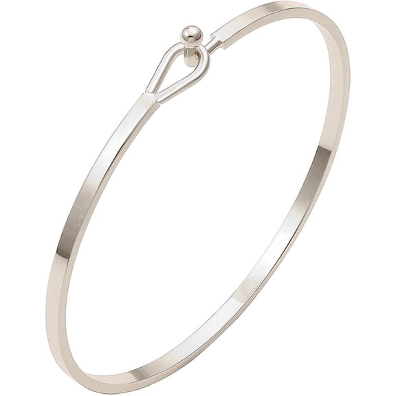 Dainty Gold Bar Bracelets for Women 18K Gold Plated Handmade Minimalist Bangle Adjustable Simple Delicate Cuff Bangle Hook Bracelets Trendy Jewelry Gifts