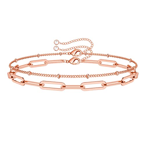 Dempiire Gold Bracelets For Women,14K Gold Filled Adjustable