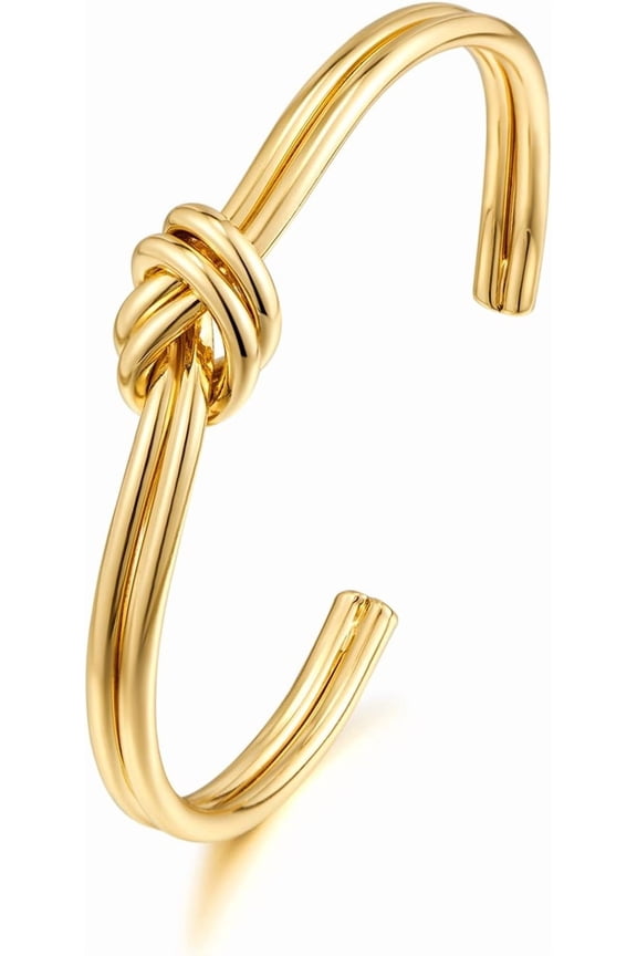 Dainty Gold Cuff Bracelets for Women Delicate Thin Wire Open Bangle Bracelets Stackable Minimalist Wrist Cuff Bracelets Flexible Adjustable Size