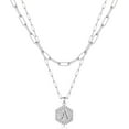 thumbnail image 1 of Dainty Gold Necklace For Women - 14K Solid Gold Over Layering Necklaces For Women Cute Hexagon Letter Initial Necklaces For Women Gold Layered Necklaces For Women Jewelry Gifts[o2070], 1 of 2