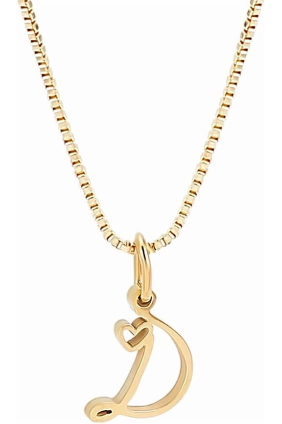 Dainty Golden Initial Necklace Handwriting Style Lette Chain Necklace Cute Personalized Monogram Name Necklace for Women Trendy Golden