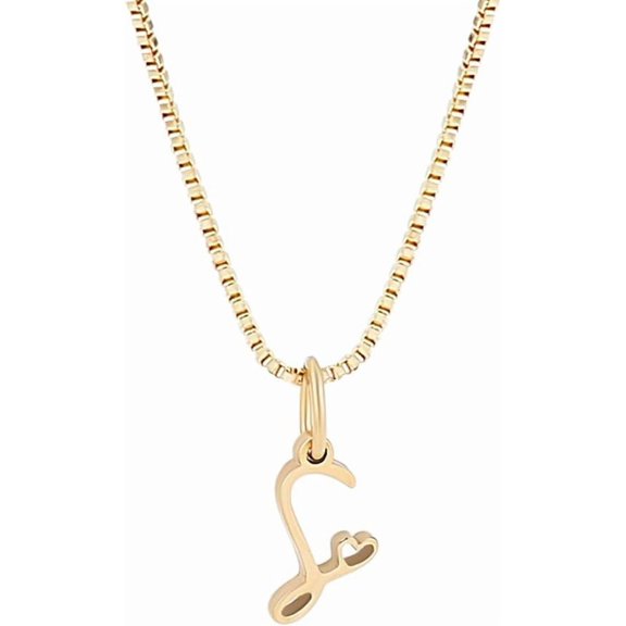 Dainty Golden Initial Necklace Handwriting Style Letter A-Z Necklace 18"with 2"extender Tiny Heart Initial Box Chain Necklace Cute Personalized Monogram Name Necklace for Women Trendy for DIY