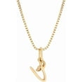 thumbnail image 1 of Dainty Golden Initial Necklace Handwriting Style Letter A-Z Necklace 18"with 2"extender Tiny Heart Initial Box Chain Necklace Cute Personalized Monogram Name Necklace for Golden DIY, 1 of 4