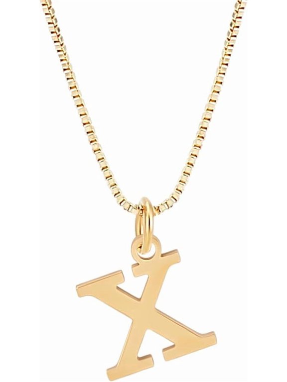 Dainty Golden Initial Necklace Handwriting Style Letter A-Z Necklace Cute Personalized Monogram Name Necklace for Women Trendy Golden