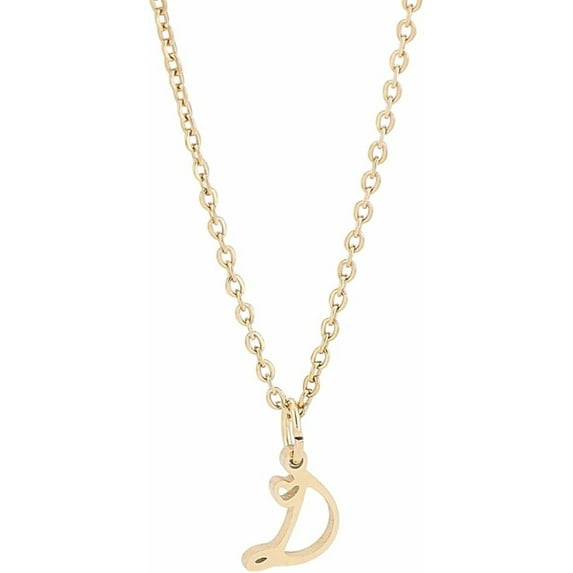 Dainty Golden Initial Necklace for Women Handwriting Style 304 Stainless Steel Personalized Monogram Name Necklace for Women Trendy Golden