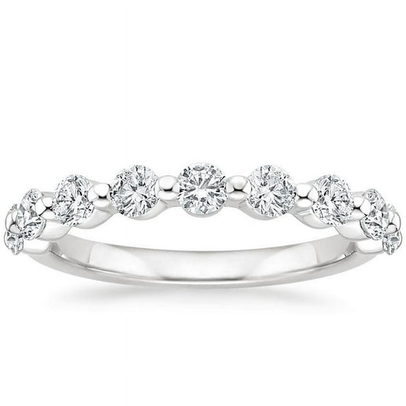 Dainty & Gorgeous Rectangle Round Cut White Moissanite Ring 1ct D Color VVS1 , 18K White Gold Plated Ring, Women's Ring Promise Ring , Gift for Her