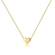 TINGN Dainty Heart Initial Necklace for Women Tiny Heart Birthday Jewelry Gifts