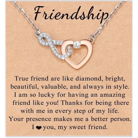 Dainty Heart-felt Infinity Heart Necklace for Mother Daughter Girlfriend Soulmate Grandma Granddaughter Mother-in-law Mother of the Groom Bestie, Friend Bonus Mom Bonus Daughter Auntie...