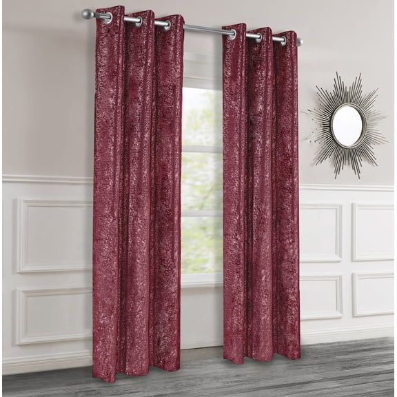 Dainty Home 2-Pack Blackout Grommet Curtain Panels, Shimmer Textured, 38"x84"