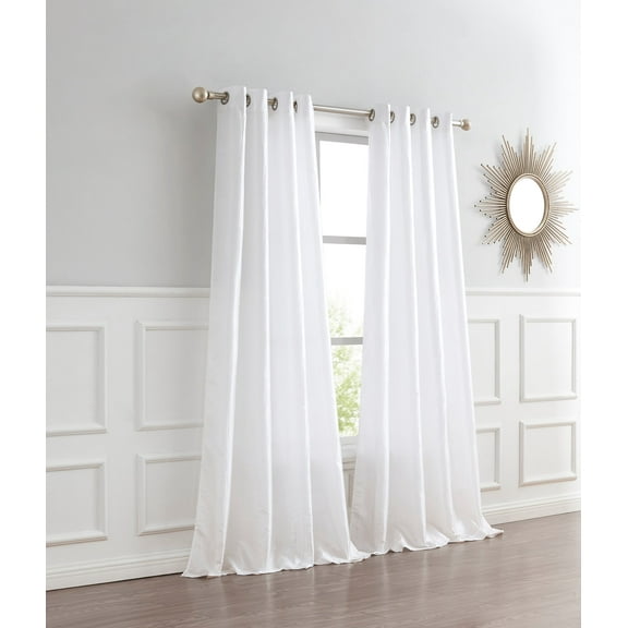 Dainty Home 2-Pack Light Filtering Grommet Curtain Panels, Crushed Taffeta, 54"x84"