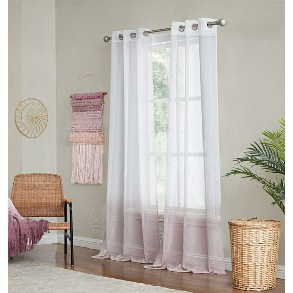 Dainty Home 2 Piece Ombre Light Filtering Curtain Set
