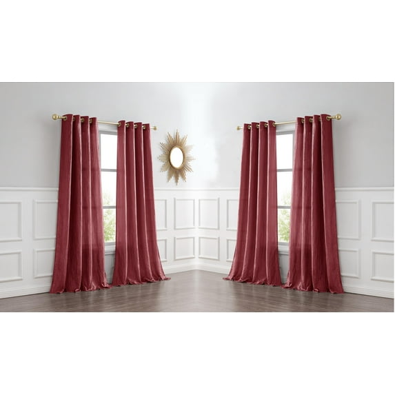 Dainty Home 4-Pack Light Filtering Grommet Curtain Panels, Crushed Taffeta, 54"x84"
