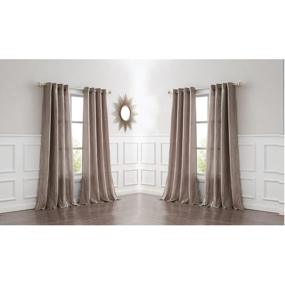 Dainty Home 4-Pack Light Filtering Grommet Curtain Panels, Crushed Taffeta, 54"x84"