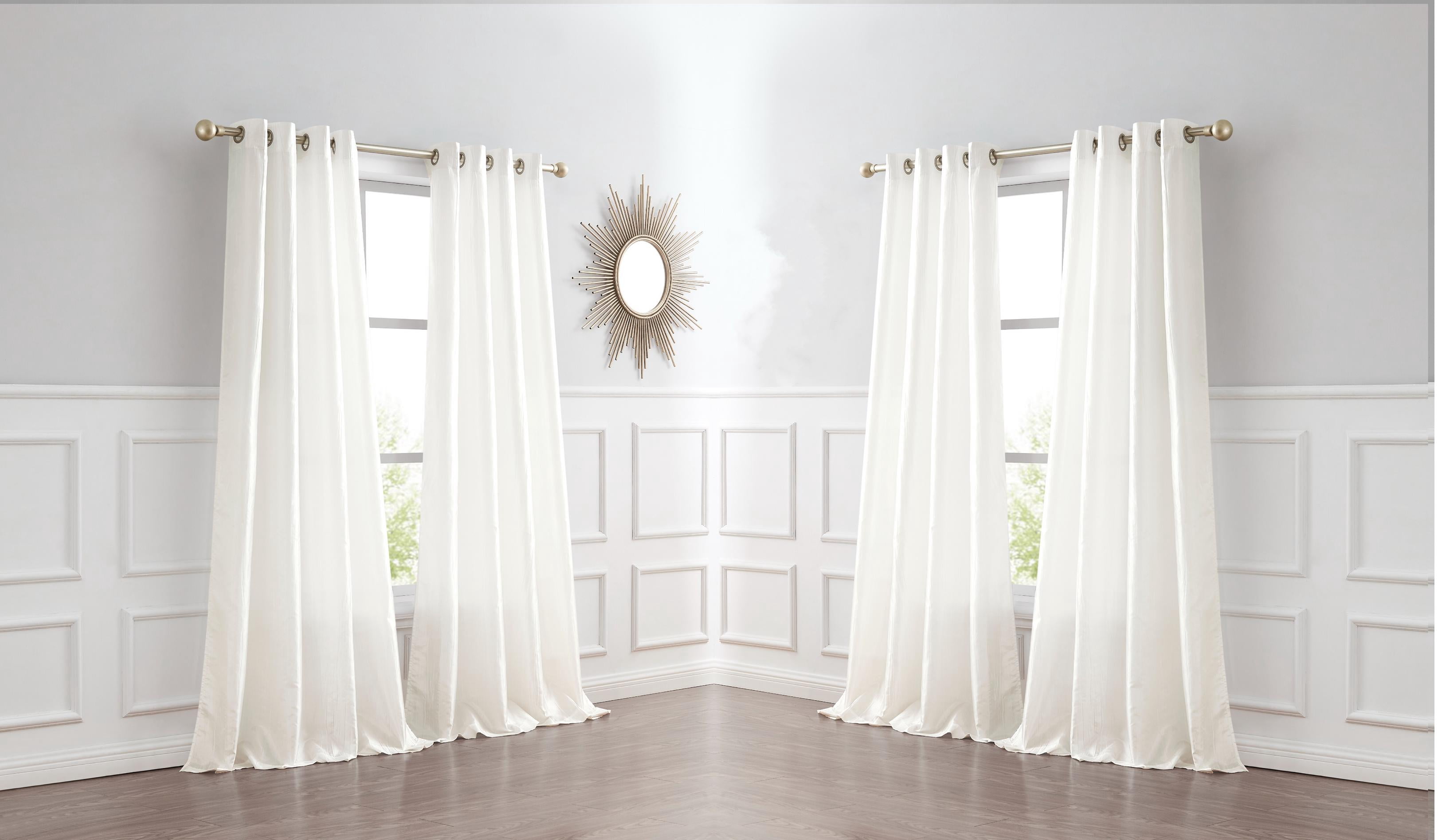 Dainty Home 4-Pack Light Filtering Grommet Curtain Panels, Crushed Taffeta, 54"x84"