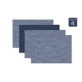 thumbnail image 1 of Dainty Home Amalfi Faux Leather Reversible 2 Pattern 12 x 18 Rectangular Placemats, Set Of 4, Blue, 1 of 3