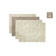 thumbnail image 1 of Dainty Home Amalfi Faux Leather Reversible 2 Pattern 12 x 18 Rectangular Placemats, Set Of 4, Linen, 1 of 3